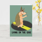 Armadillo leven op de rand Wenskaart Kaart (Gele Bloem)