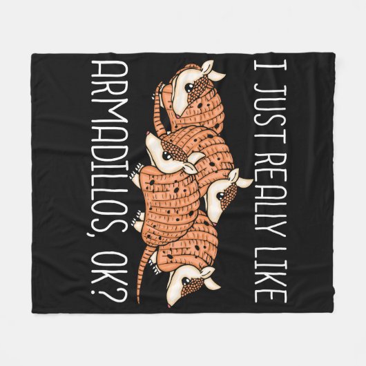 Armadillo Lover Wildlife Dierengeschenk Armadillo Fleece Deken (Voorkant (Horizontaal))