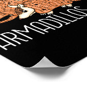 Armadillo Lover Wildlife Dierengeschenk Armadillo Poster (Hoek)