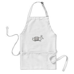 Armadillo maakt leuke unieke inktlijntekening leuk standaard schort