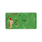 Armadillo Merry Christmas Gift Label (Voorkant)