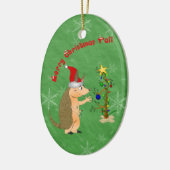 Armadillo Merry kerstversiering Keramisch Ornament (Links)