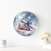 Armadillo met kosmische achtergrond grote klok (Huis)