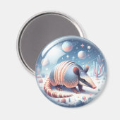 Armadillo met kosmische achtergrond magneet (Voorkant / Achterkant)