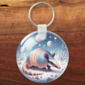 Armadillo met kosmische achtergrond sleutelhanger (Achterkant)