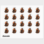 Armadillo ontwerp ronde sticker (Vel)