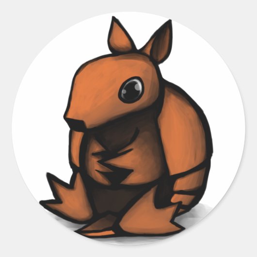 Armadillo ontwerp ronde sticker (Voorkant)