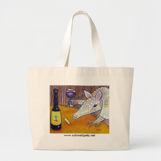 Armadillo op de wijnstang grote tote bag (Voorkant)
