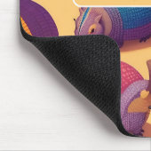 Armadillo Pastel Kleurrijk Gepersonaliseerd Patroo Muismat (Hoek)