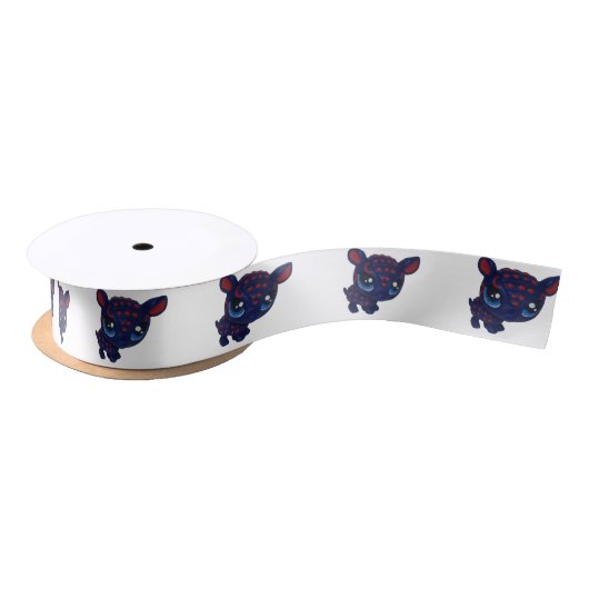 Armadillo Ribbon Satijnen Lint (Spoel)