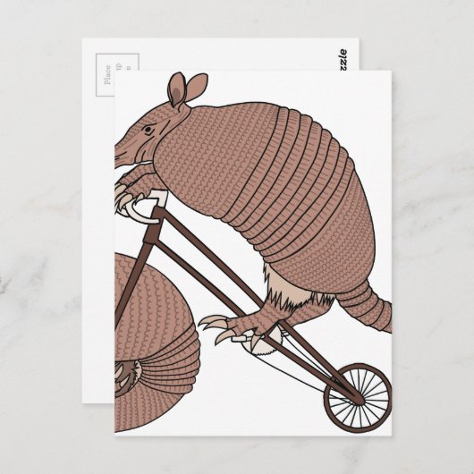 Armadillo-ringwiel met armadillo briefkaart (Voorkant / Achterkant)