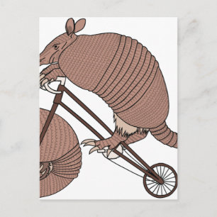 Armadillo-ringwiel met armadillo briefkaart