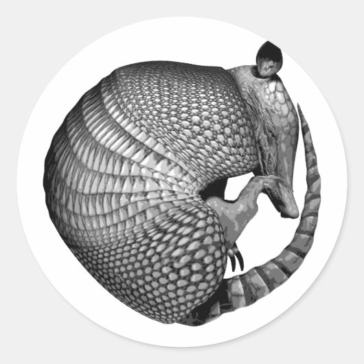 Armadillo Ronde Sticker (Voorkant)