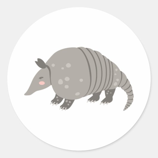 Armadillo Ronde Sticker (Voorkant)