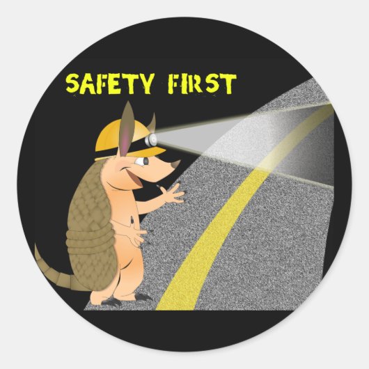 Armadillo Safety First Sticker (Voorkant)