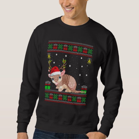 Armadillo Santa Hat Matching Ugly Armadillo Chris Trui (Voorkant)