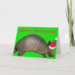 Armadillo Santa, prettige kerst Feestdagen Kaart