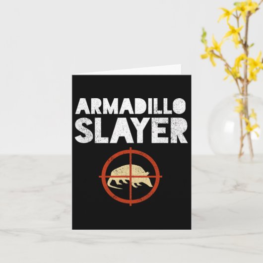 Armadillo Slayer Armadillo Hunter Gift Kaart (Gele Bloem)