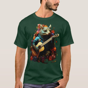 Armadillo speelt gitaar t-shirt