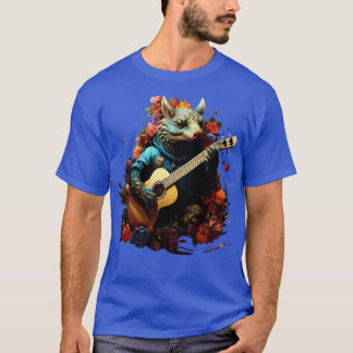 Armadillo speelt gitaar t-shirt