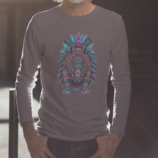 Armadillo Spirit Animal T-Shirt Long Slapeves