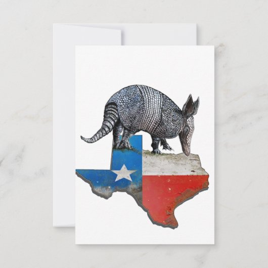 Armadillo Texas State Flag Kaart (Achterkant)
