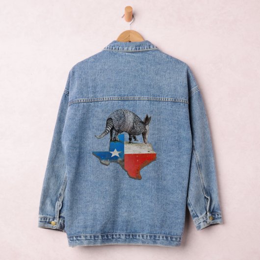 Armadillo Texas State Flag Kaart Denim Jacket (Hangar)