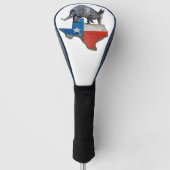 Armadillo Texas State Flag Kaart Golfheadcover (Voorkant)