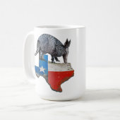 Armadillo Texas State Flag Kaart Koffiemok (Voorkant links)