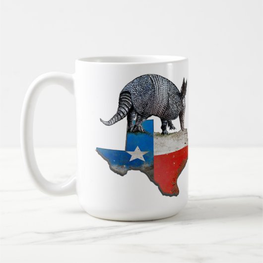 Armadillo Texas State Flag Kaart Koffiemok (Links)