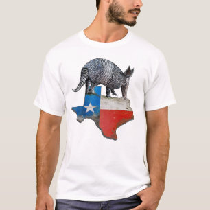 Armadillo Texas State Flag Kaart T-shirt