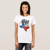 Armadillo Texas State Flag Kaart T-shirt (Voorkant volledig)