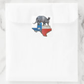 Armadillo Texas State Flag Kaart Vierkante Sticker (Tas)