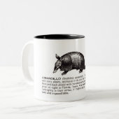 armadillo tweekleurige koffiemok (Voorkant links)