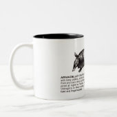 armadillo tweekleurige koffiemok (Links)