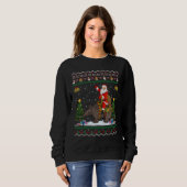 Armadillo Ugly Xmas Gift Santa Riding Armadillo Ch Trui (Voorkant volledig)