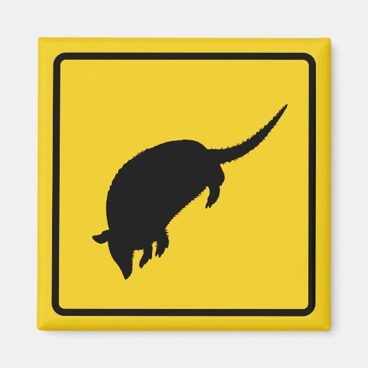 Armadillo Waarschuwingsmagneet Magneet (Voorkant)