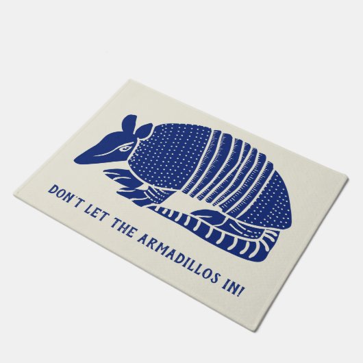 Armadillo Welkom Mat Gepersonaliseerd gepersonalis (Schuin)