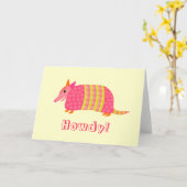Armadillo-Wenskaart Kaart (Gele Bloem)