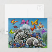 Armadillos Bluebonnets Butterflies Wilde bloemen Briefkaart (Voorkant / Achterkant)