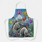 Armadillos Bluebonnets in Butterflies Schort (Voorkant)