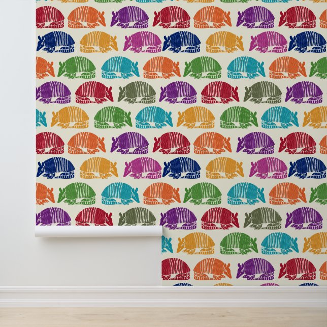 Armadillos Colorful Patterned Behang (Applicatie)