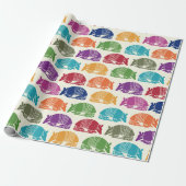 Armadillos Colorful Patterned Cadeaupapier (Uitgerold)