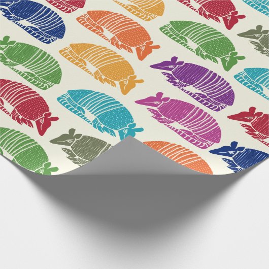 Armadillos Colorful Patterned Cadeaupapier (Hoek)