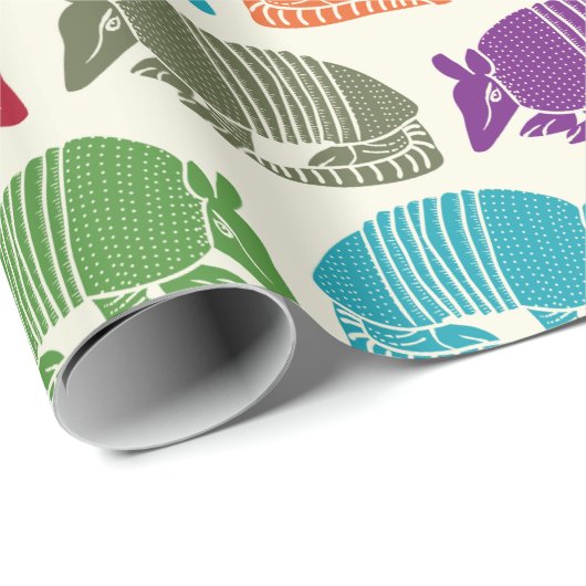 Armadillos Colorful Patterned Cadeaupapier (Rol Hoek)