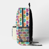 Armadillos Colorful Patterned Cream Ivory Bedrukte Rugzak (Rechts)