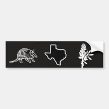 Armadillos en Bluebonnet Texas Bumpersticker