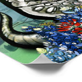 Armadillos Wildbloemen Butterflies Poster (Hoek)