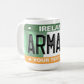 Armagh Ireland Custom License Bord Koffiemok (Voorkant links)