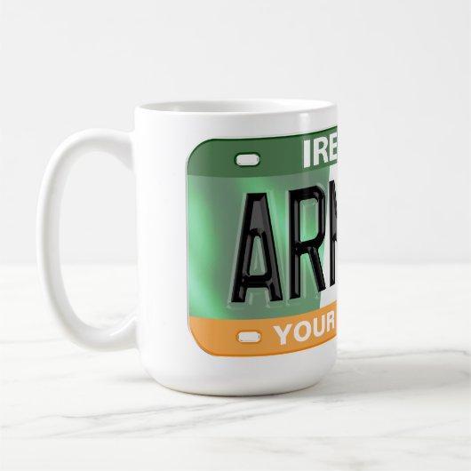 Armagh Ireland Custom License Bord Koffiemok (Links)